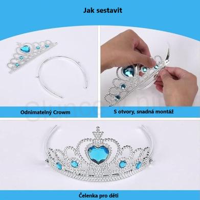 Dětský kostým ELSA Sněhová královna věk 7 - 10 let (W249)