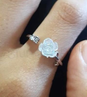 Otevřený prsten s květem kamélie (BP520)