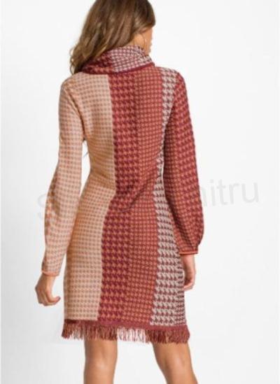 Úpletové šaty s rolákem více velikostí (K440)