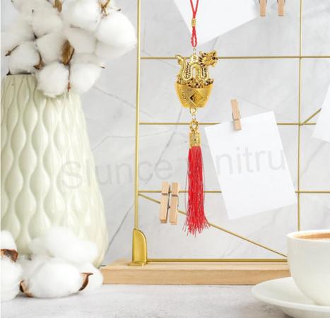 Závěsná dekorace draka pro štěstí feng shui (E1008)