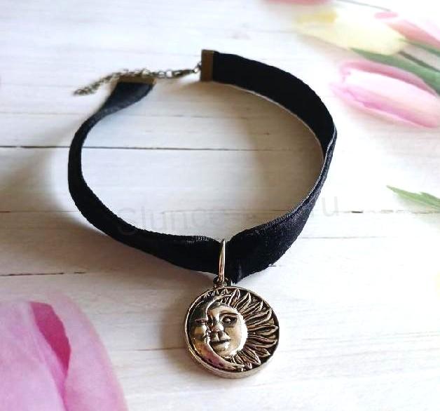 Náhrdelník choker slunce a měsíc (BD942)