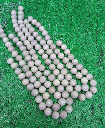 Přírodní kunzit, spodumen kulička 12,2 - 12,6 mm (X2077)