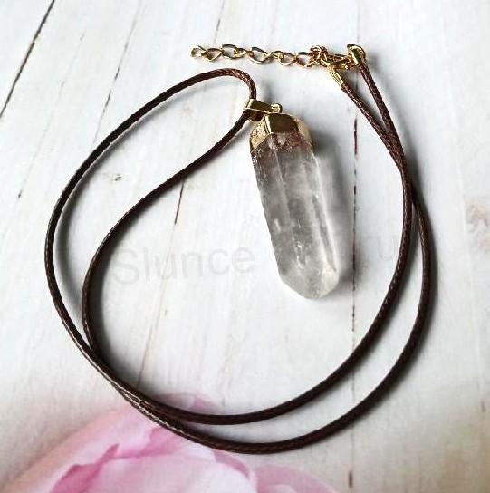 Náhrdelník pokovený křišťál špice 9,7 g (Brazílie) (X2089)