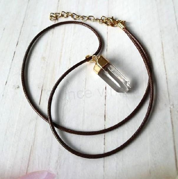 Náhrdelník pokovený křišťál špice 4,7 g (Brazílie) (X2090)