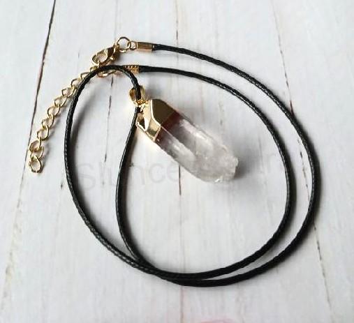 Náhrdelník pokovený křišťál špice 9,1 g (Brazílie) (X2103)