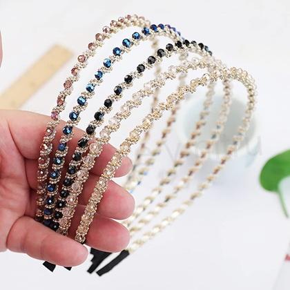 Čelenka do vlasů, štras fialová (H686)