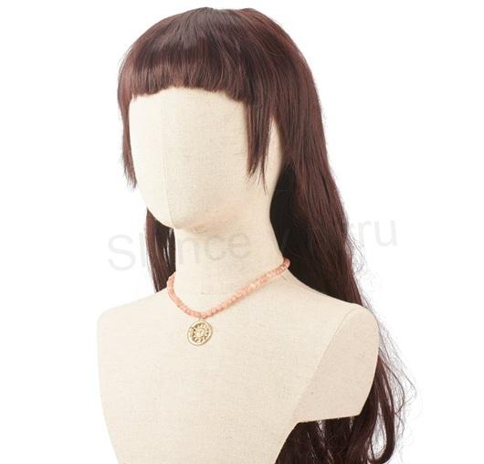 Náhrdelník sluneční kámen s přívěskem slunce a měsíce (X2144)