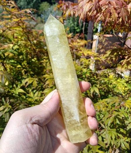 Citrín broušená špice 180 mm | 285 g (X2159)