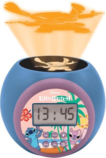Disney Stitch, projekční budík s buzením, alarmr, noční světlo s časovačem (H736)