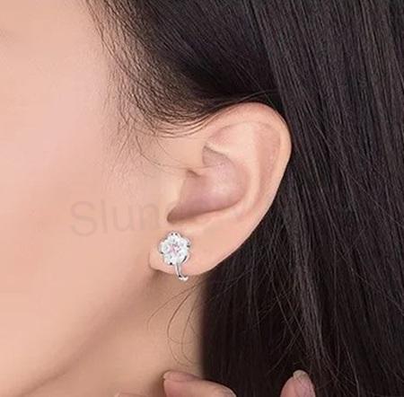 Květinový klip na náušnice bez piercingu (BB928)