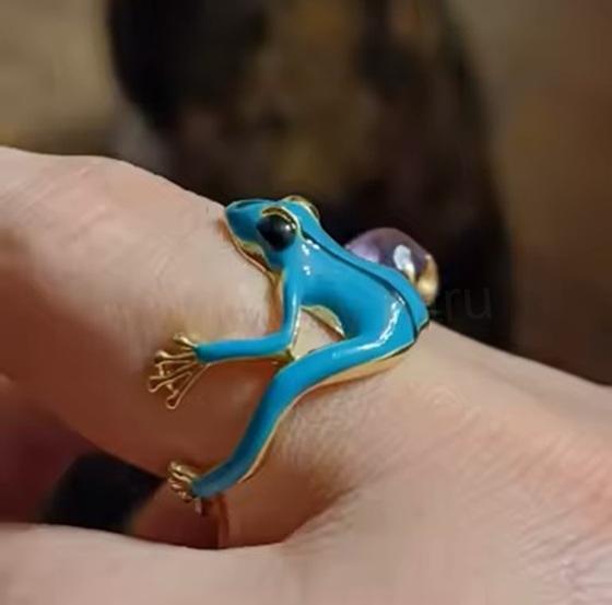 Roztomilý otevřený žabí prsten (BP576)