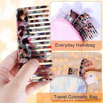 Hřeben na kadeře – široké zuby, barevný, s držátkem varianta A (H766)