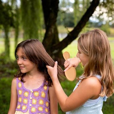 Mini cestovní kartáč na vlasy – růžový (H777)