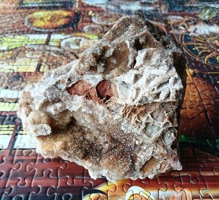 Mřížkový (Lamelární) křemen – Boxwork Quartz – sběratelská drúza (770 g) (X2232)