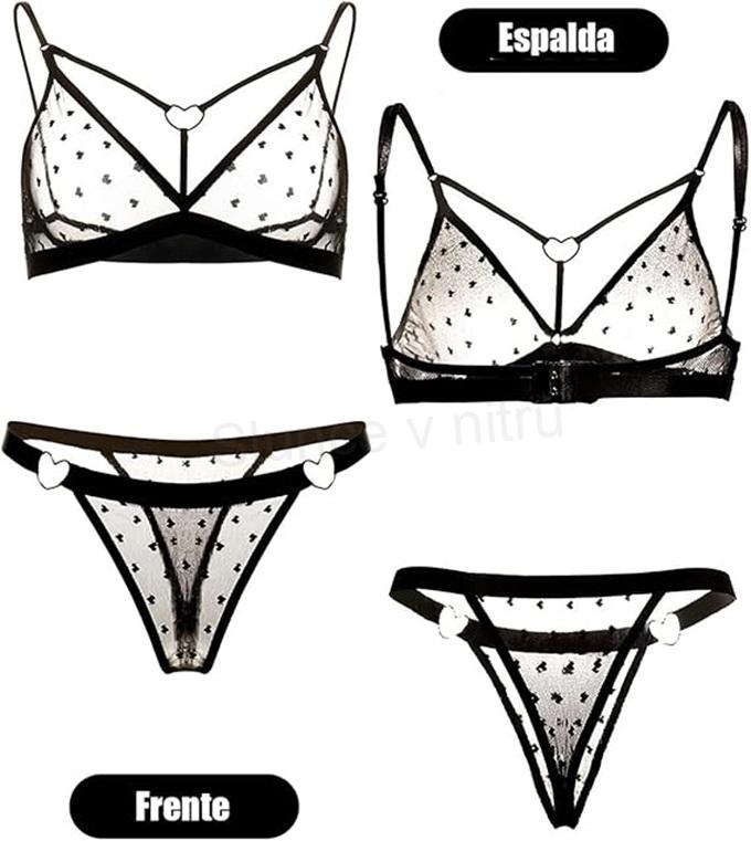 Sexy síťovaná souprava černá – jednotná velikost (K703)