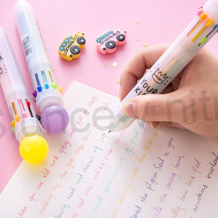  Barevné kuličkové pero 10 v1 (E105)