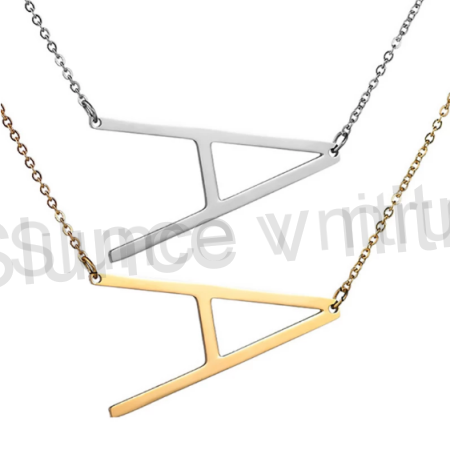 Náhrdelník - s písmenky od A do Z z chirurgické oceli více barev (BD68)