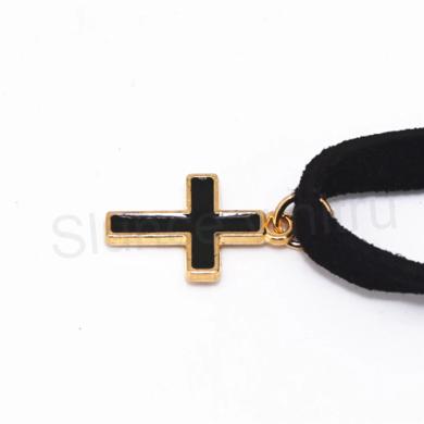 Náhrdelník choker s křížem (BD106)