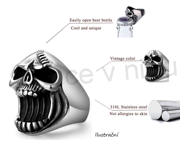 Prsten otvirák Lebka (BP206)
