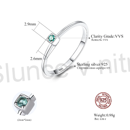 Postříbřený prsten s topazem (BE111)