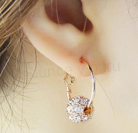 Náušnice Swarovski elements kruhové barevné číslo 2 (BB270)