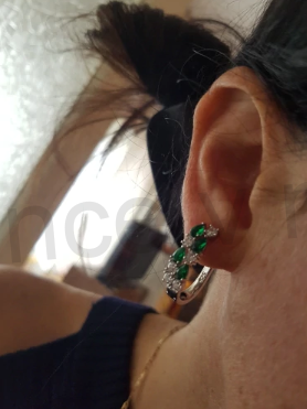 Postříbřené zirkonové naušnice (BE202)