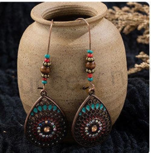 Dlouhé etnické náušnice Bohemia (BB296)