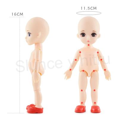 Pohyblivá panenka Doll 16 cm s dlouhými vlasy (D213)