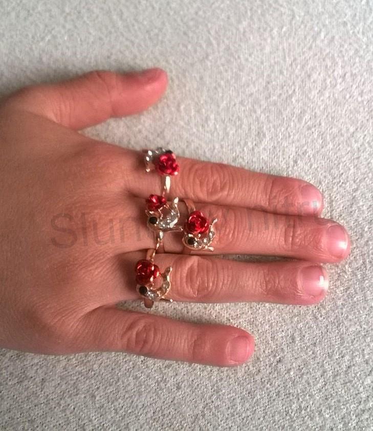 Nastavitelný drobný prsten delfín s křišťály (BP202)