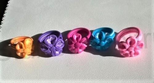 Dětský polymerový prsten tmavě růžový (BP66)