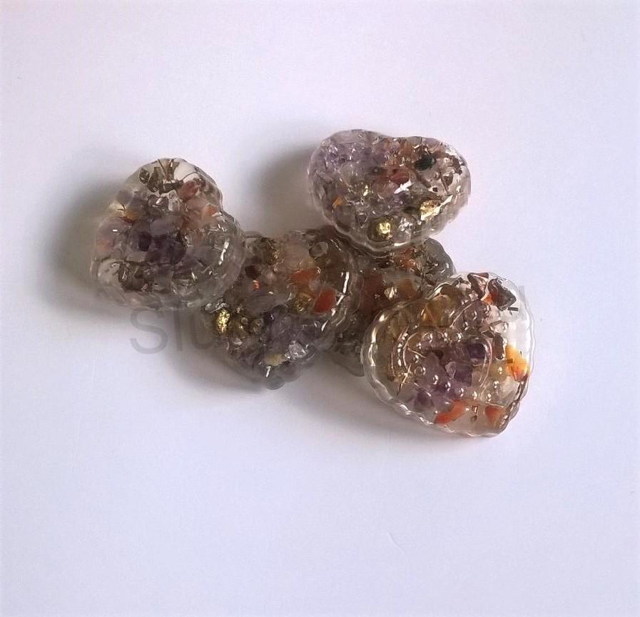 Orgonitové srdce - 3,5 x 3,2 cm (X494)