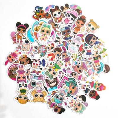 Samolepky mix panenka Lol 5 kusů (E301)