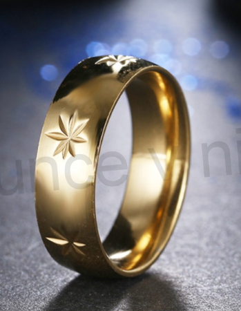 Prsten z chirurgické oceli s ozdobami 6 mm (BP300)