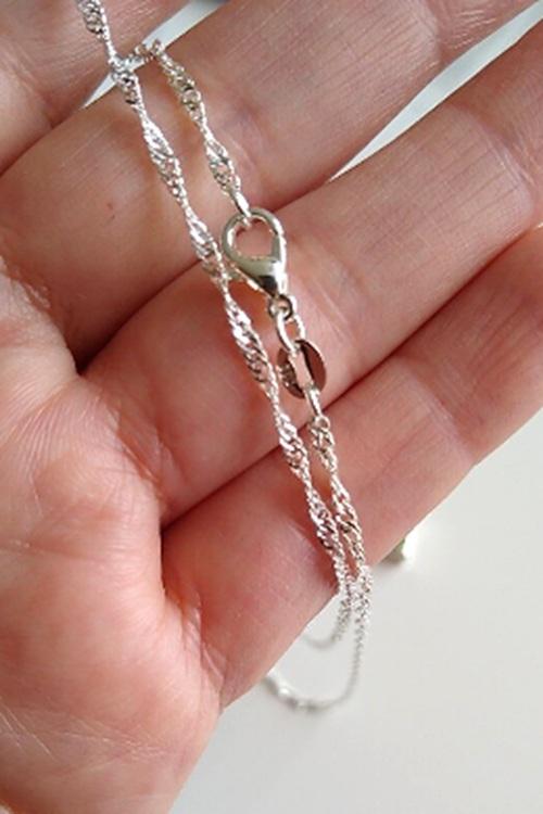 Postříbřená souprava se zirkonem srdce (BE182)