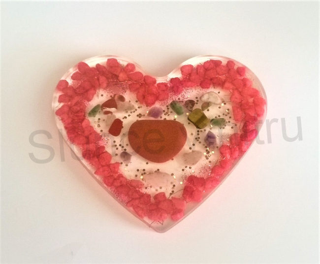 Orgonitové srdce z minerálů a kamínků (PP4)