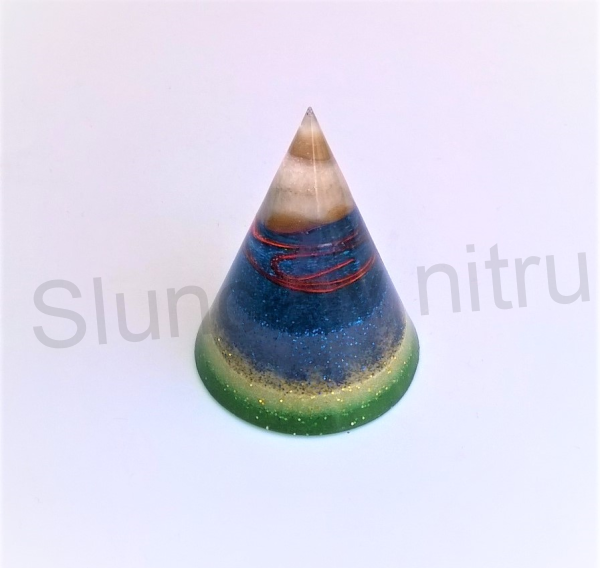 Orgonitový kužel - s citrínem 5x4,1 cm (PP68)