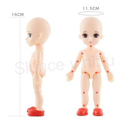 Pohyblivá panenka Doll 16 cm s dlouhými vlasy (D467)