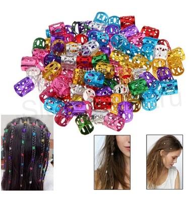 Kovové ozdoby do vlasů korálky červené (H192)