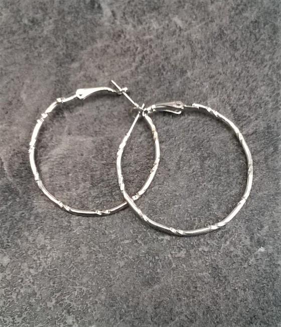 Kruhové náušnice kruhy zdobené (BB509)