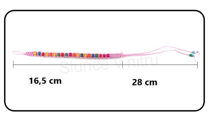 Barevný pletený náramek přátelství s korálkami (BC494)