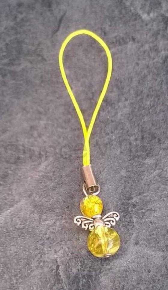 Přívěsek na klíče - anděl žlutý (D500)