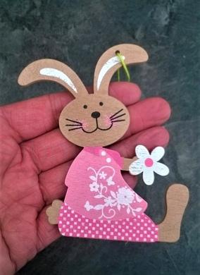 Dekorační ozdoba, přívěšek zajiček více typů (D614)