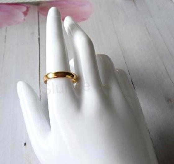 Nerezový prsten s hladkým páskem pozlacené velikost 63 (BP362)