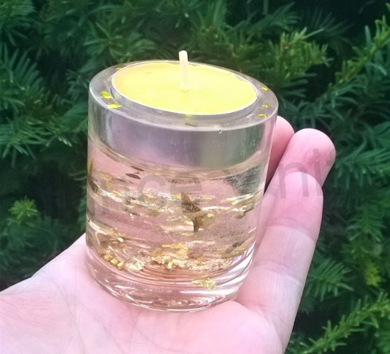 Orgonitová vázička- svícen s tygřím okem 5,6x5,1 cm (PP133)