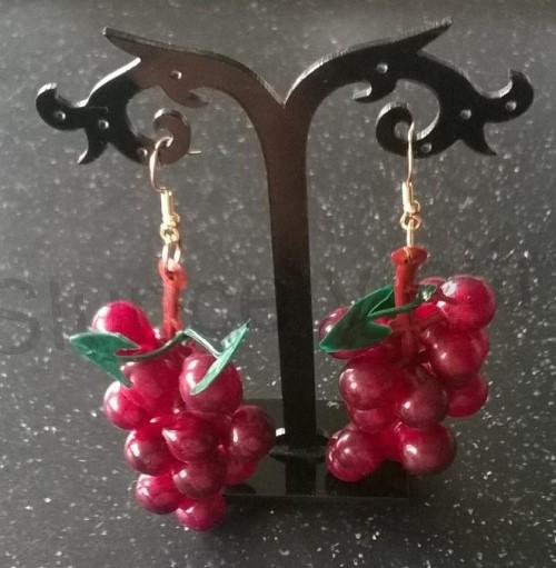 Dlouhé visací náušnice hroznové víno, hrozen (BB612)