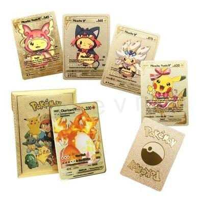 Pokemon zlatá foliová karta 1 kus (D698)