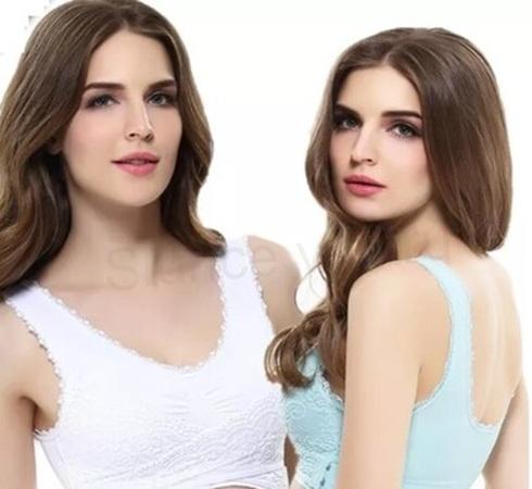 Dámská podprsenka bezkosticová podprsenka s push up efektem velikost M béžová (K162)