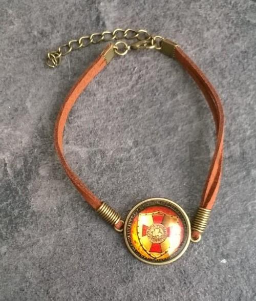 Kožený templářský náramek (BC540)