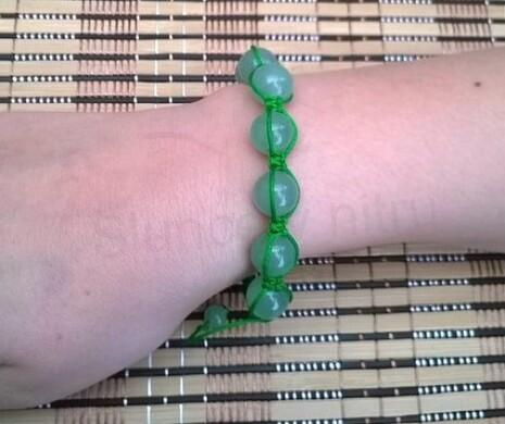 Minerální náramek aventurín zelený shamballa (X1254)