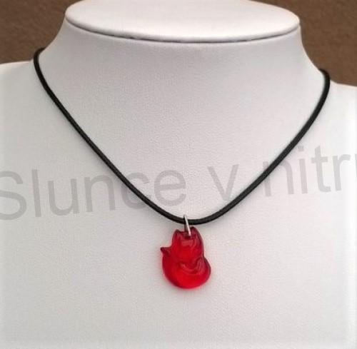 Náhrdelník Liška z Lampglas skla (BD601)